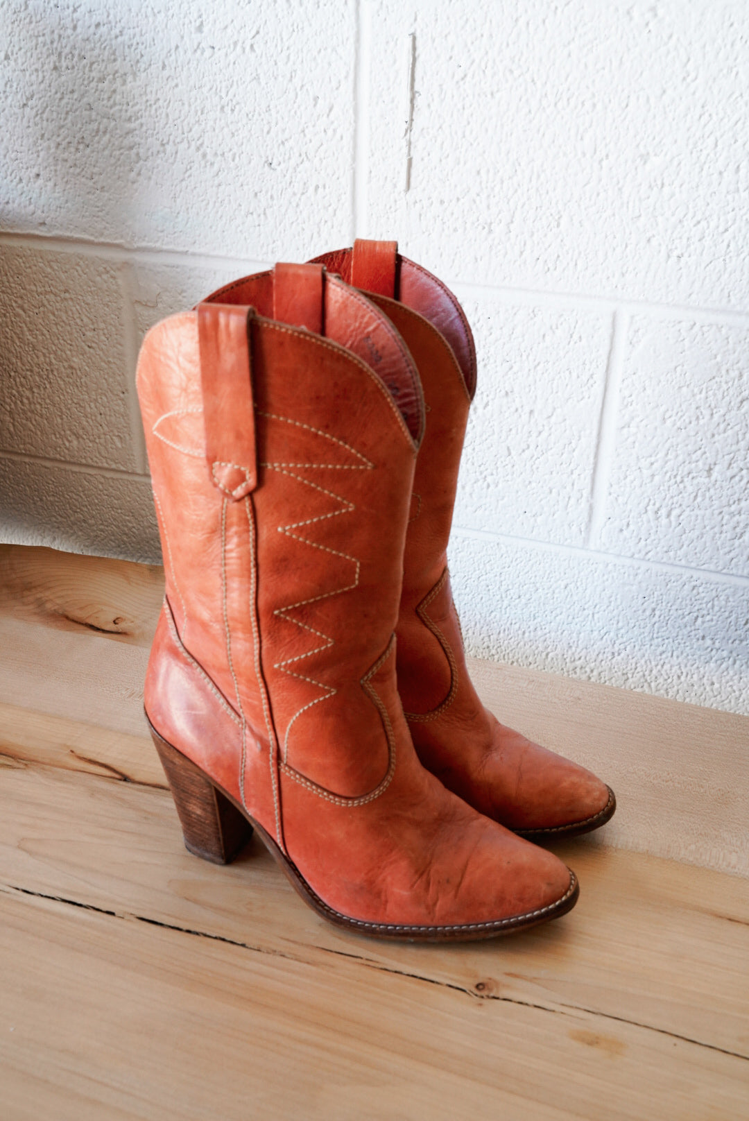 Pink Heel Cowboy Boots