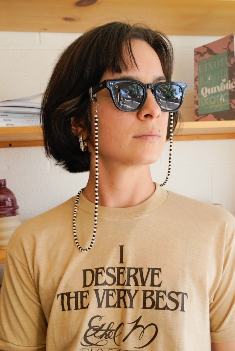 Sunglasses Beaded Chain Black & White