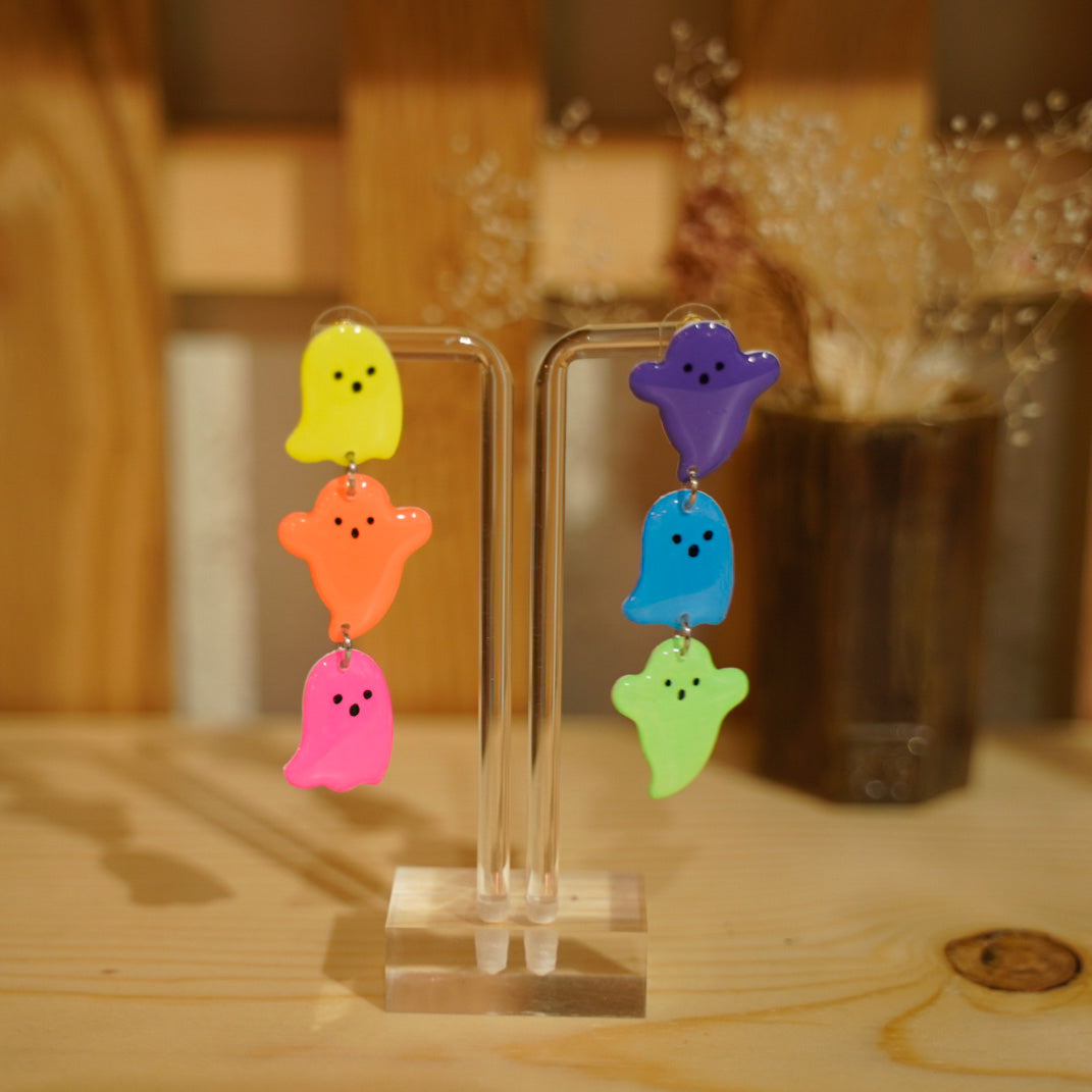 Rainbow Ghost Dangles