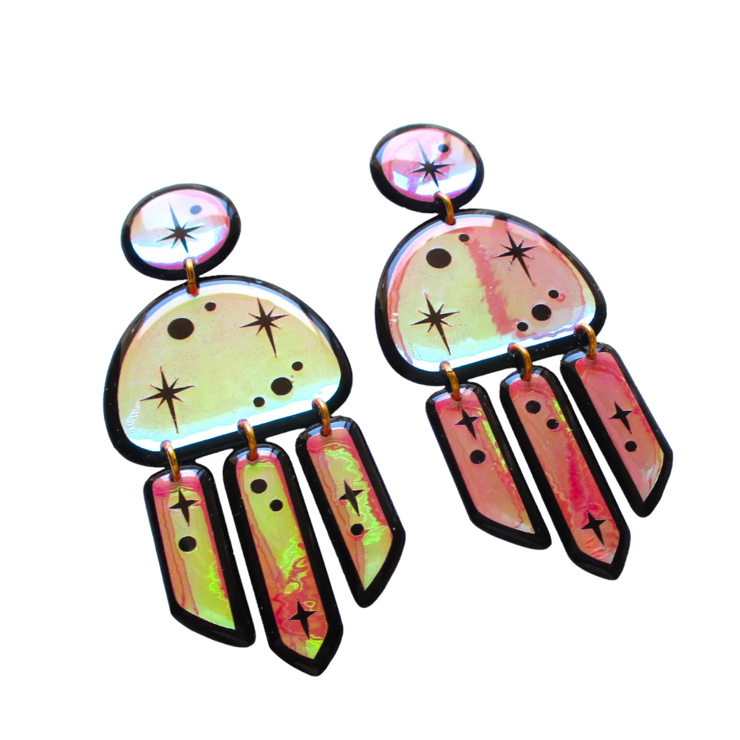 Fringe Earrings - Holographic
