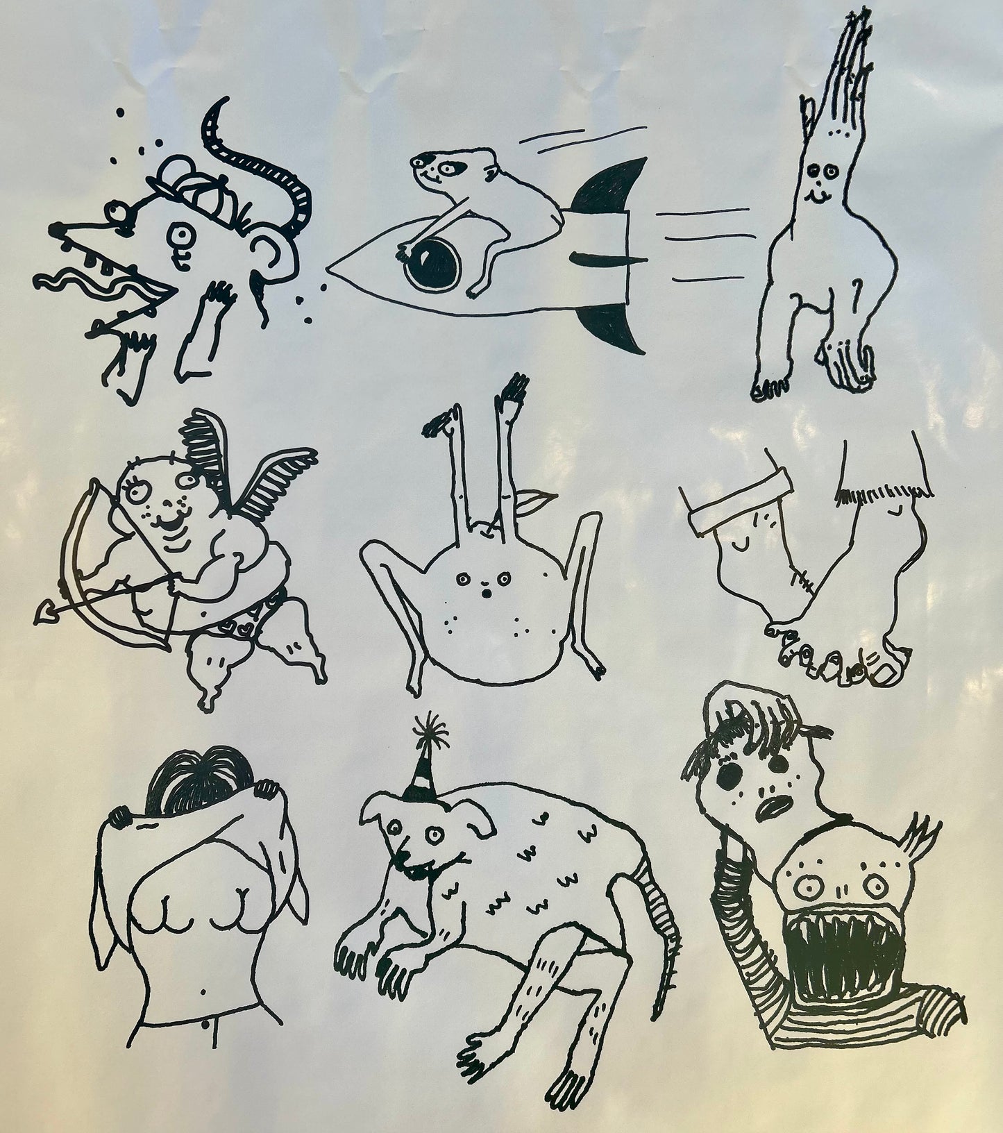 Characters wrapping paper