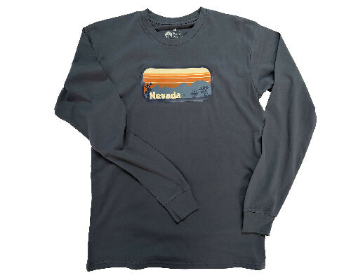Scenic Nevada Retro Long Sleeve T-shirt (Unisex)