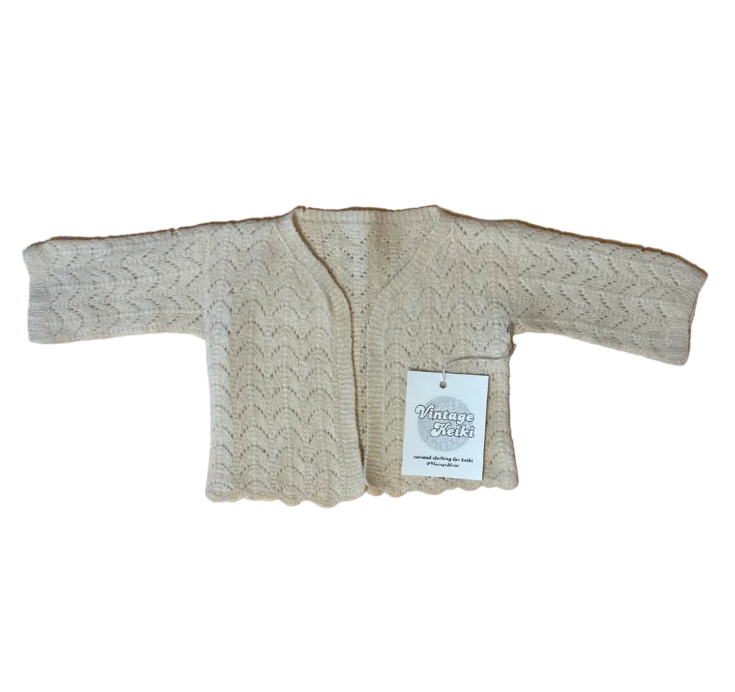 Egg Shell Knit Baby Cardigan Vintage Keiki