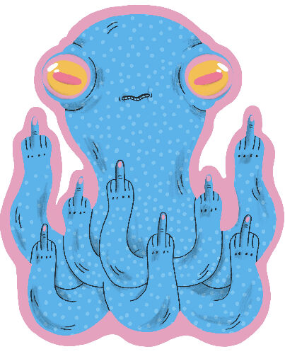 FUCKTOPUS Wall Friend Cut Out