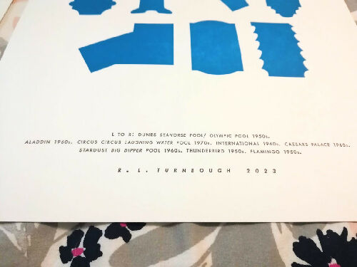 Las Vegas Pools 2 letterpressed print