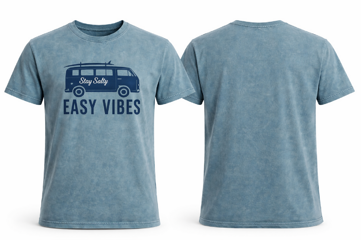 Acid Wash Tee Stay Salty Surf Van
