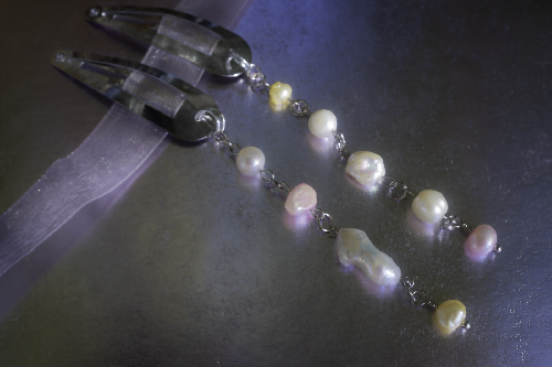 Pearl Strand Hair Clips