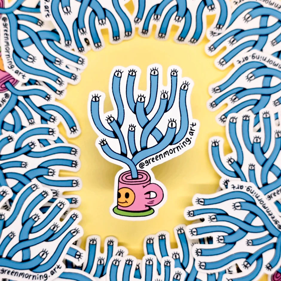 A cup of weird sticker