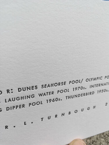 Las Vegas Pools 2 letterpressed print