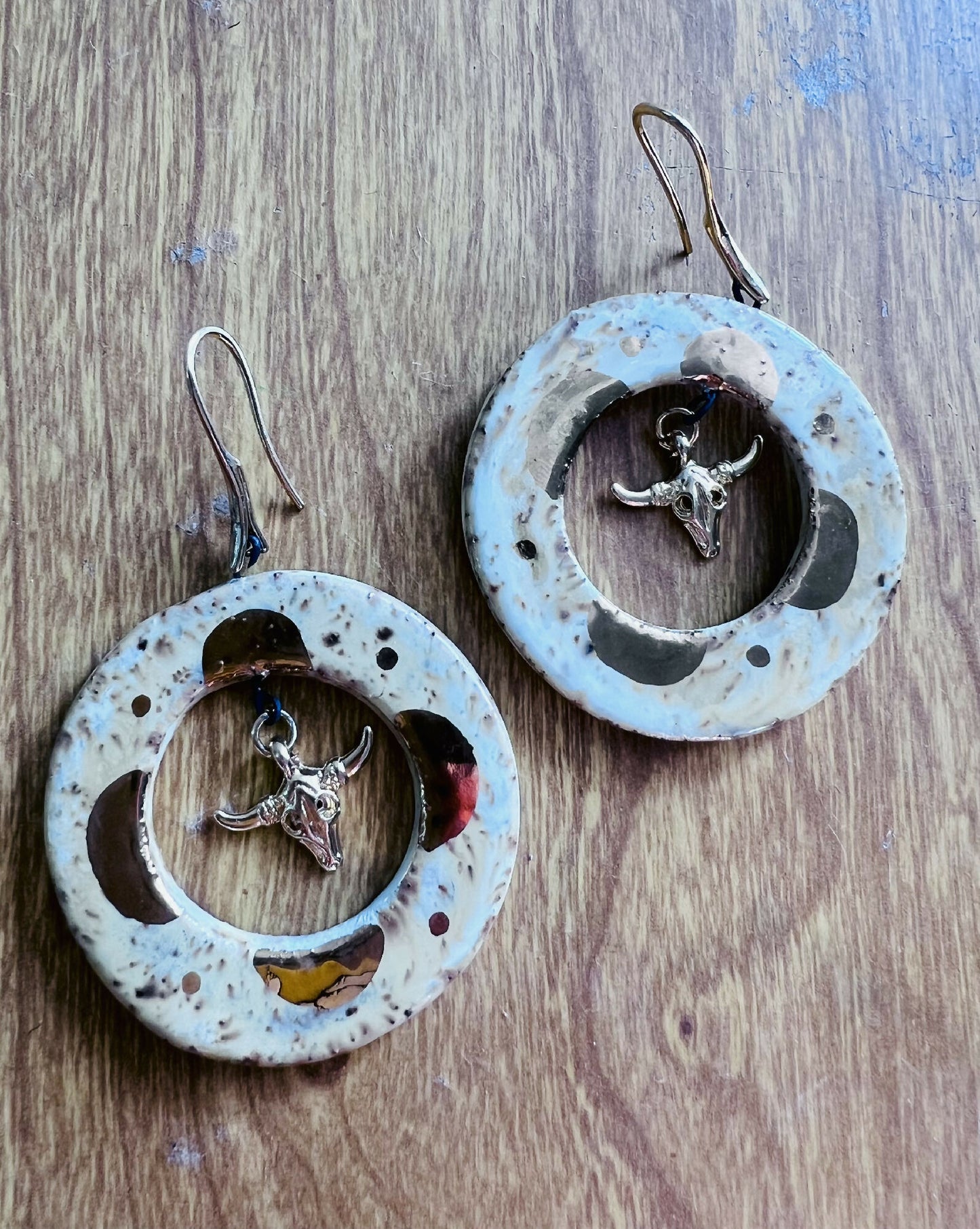 Ceramic Beige Hoops