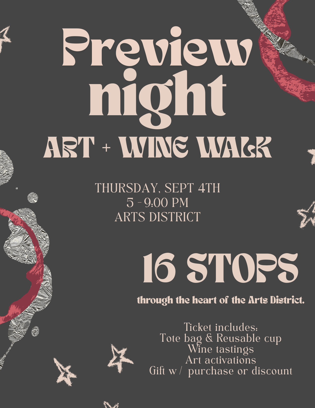 Preview Night | Art + Wine Walk