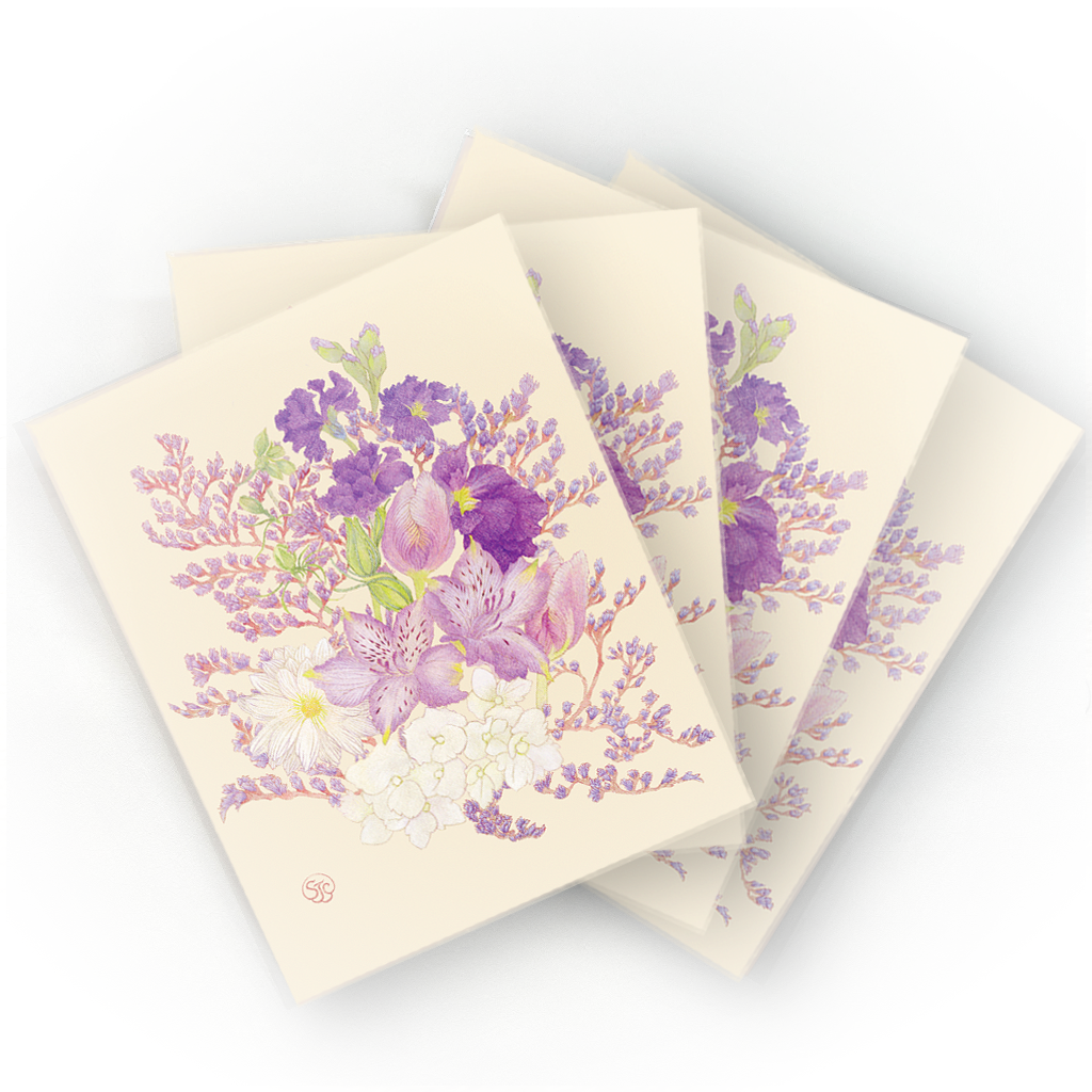 Purple Blooms - Art Print (16"x20")