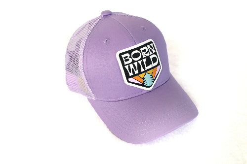 BORN WILD Black Snapback Trucker Hat