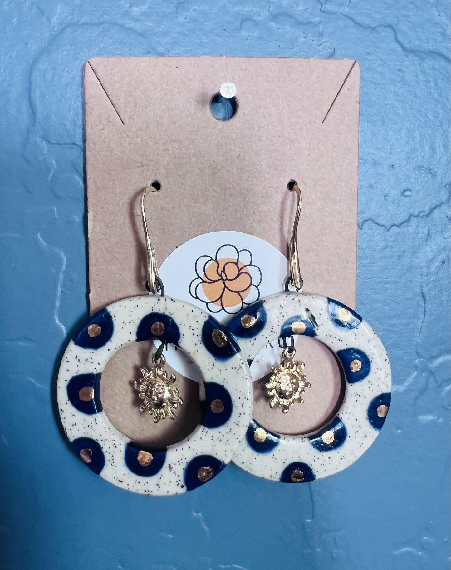 Ceramic Blue Hoops