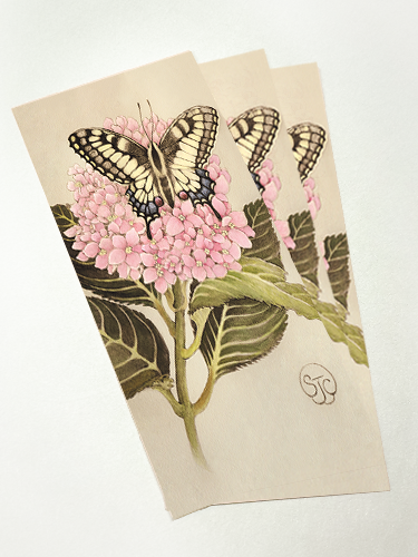 Swallowtail & Hydrangea - Notecard | Bookmark