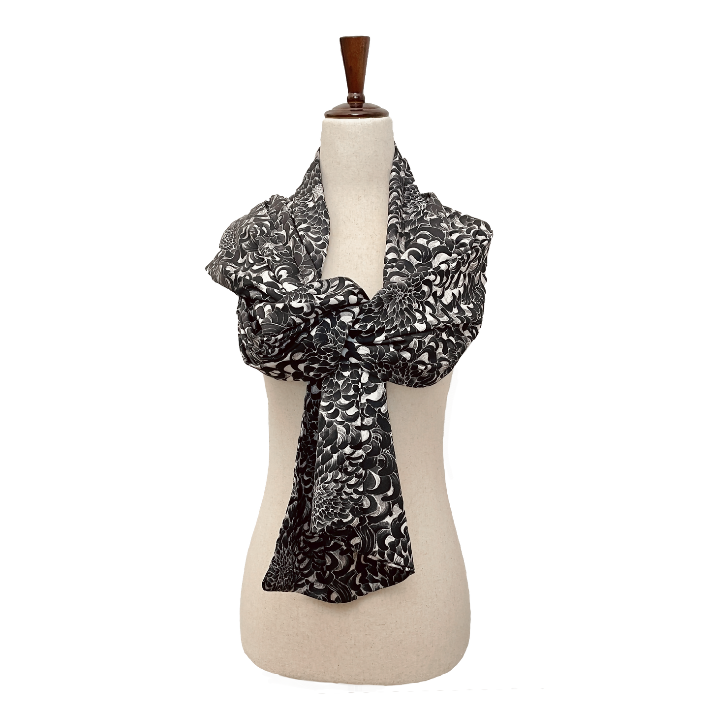 Black Chrysanthemum - Artist Edition Shawl Scarf