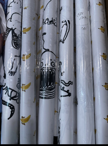 Banana with pigtails wrapping paper