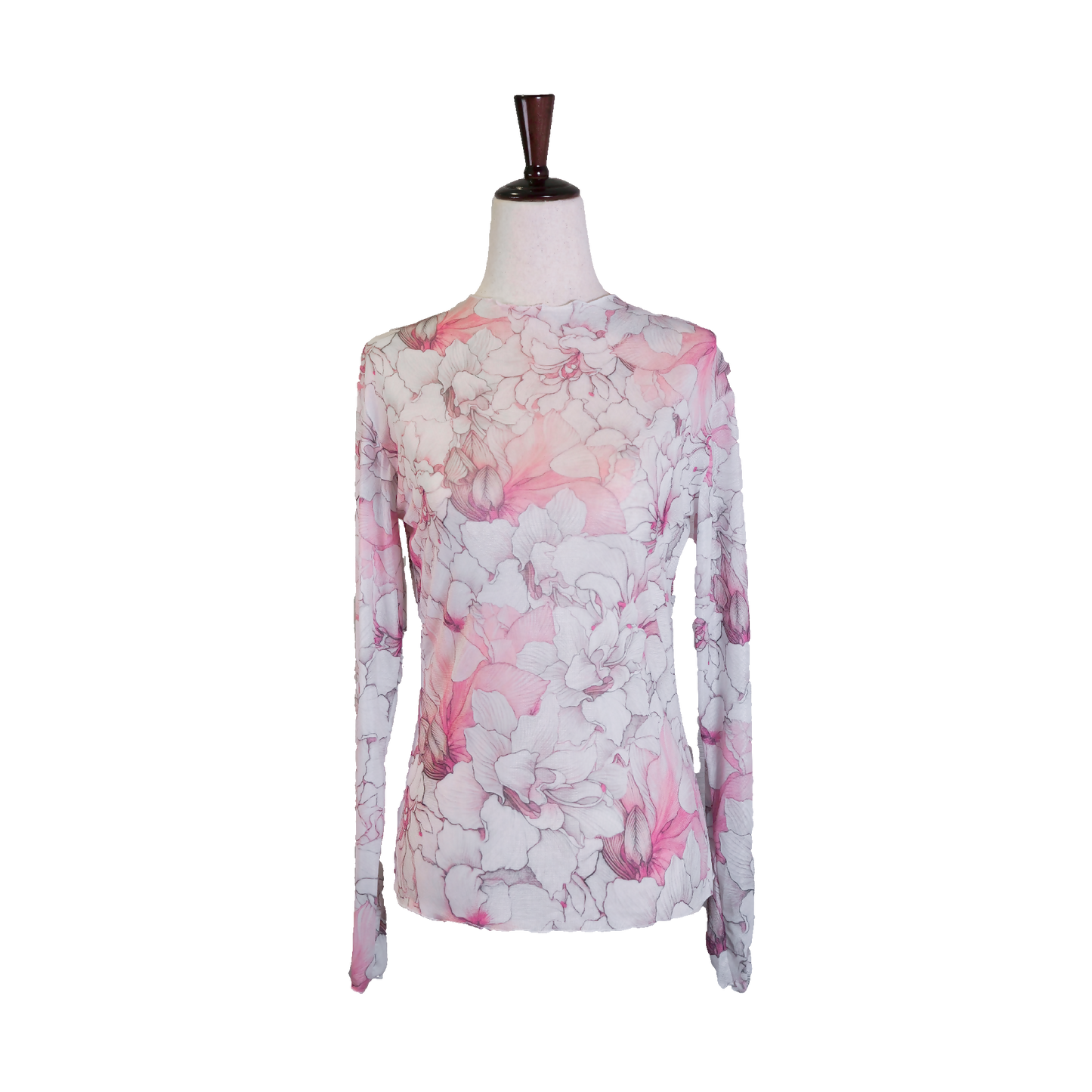 Pink Amaryllis - Artist Edition Sheer Blouse