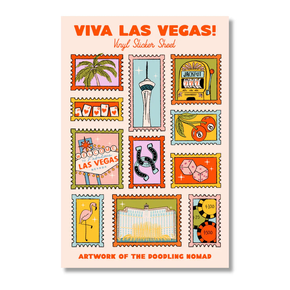 Stamped Vegas Sticker Sheet