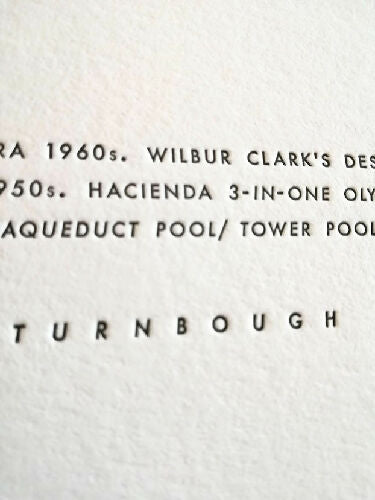 Las Vegas Pools 1 letterpressed print