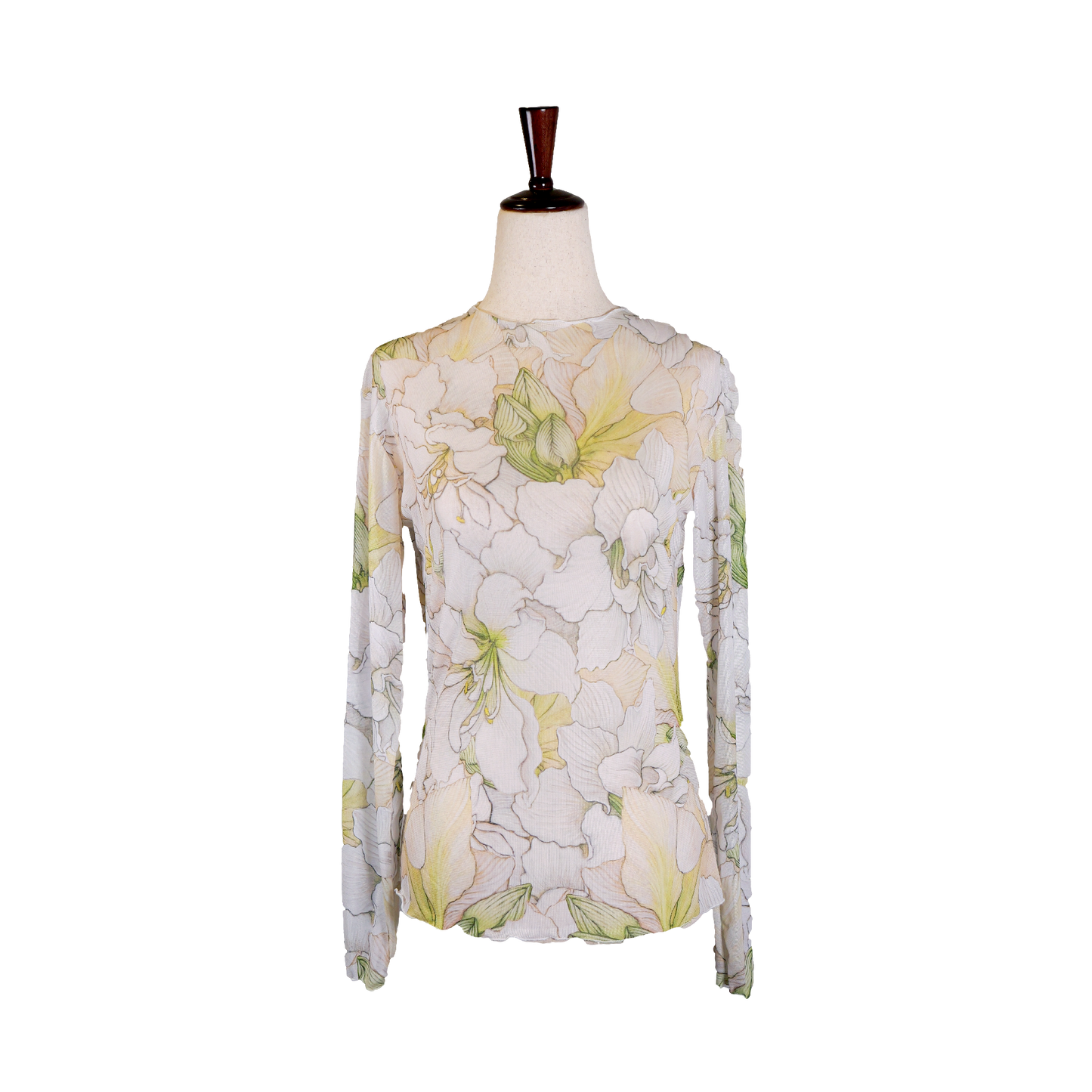 White Amaryllis - Artist Edition Sheer Blouse