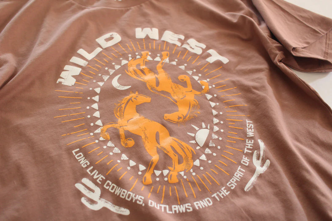 Wild West Horses Boxy T-shirt (Womens)