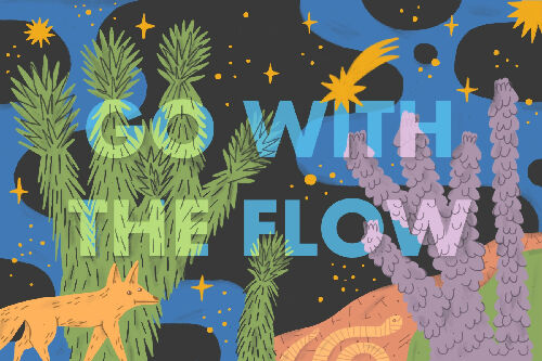12x18 Go With the Flow Print