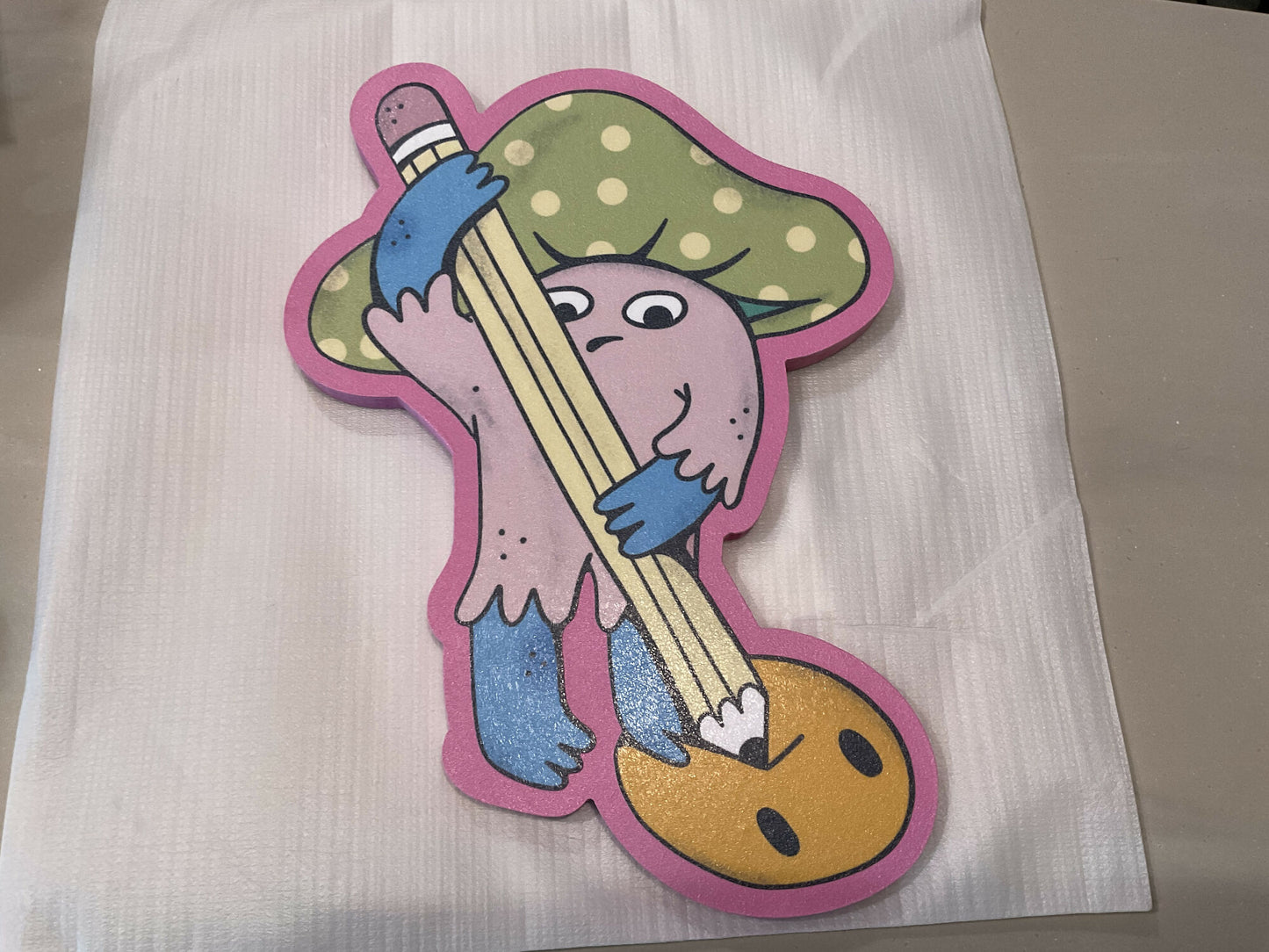 Fun Guy w/ Pencil Wall Friend Cut Out