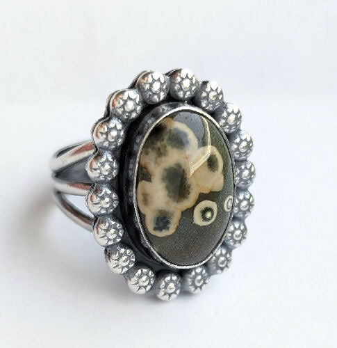 Ocean Jasper Ring, Size 10