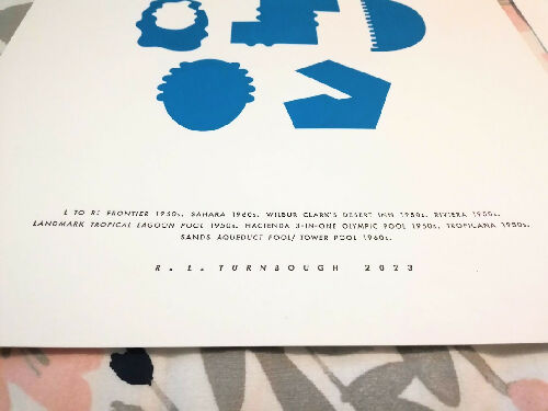 Las Vegas Pools 1 letterpressed print