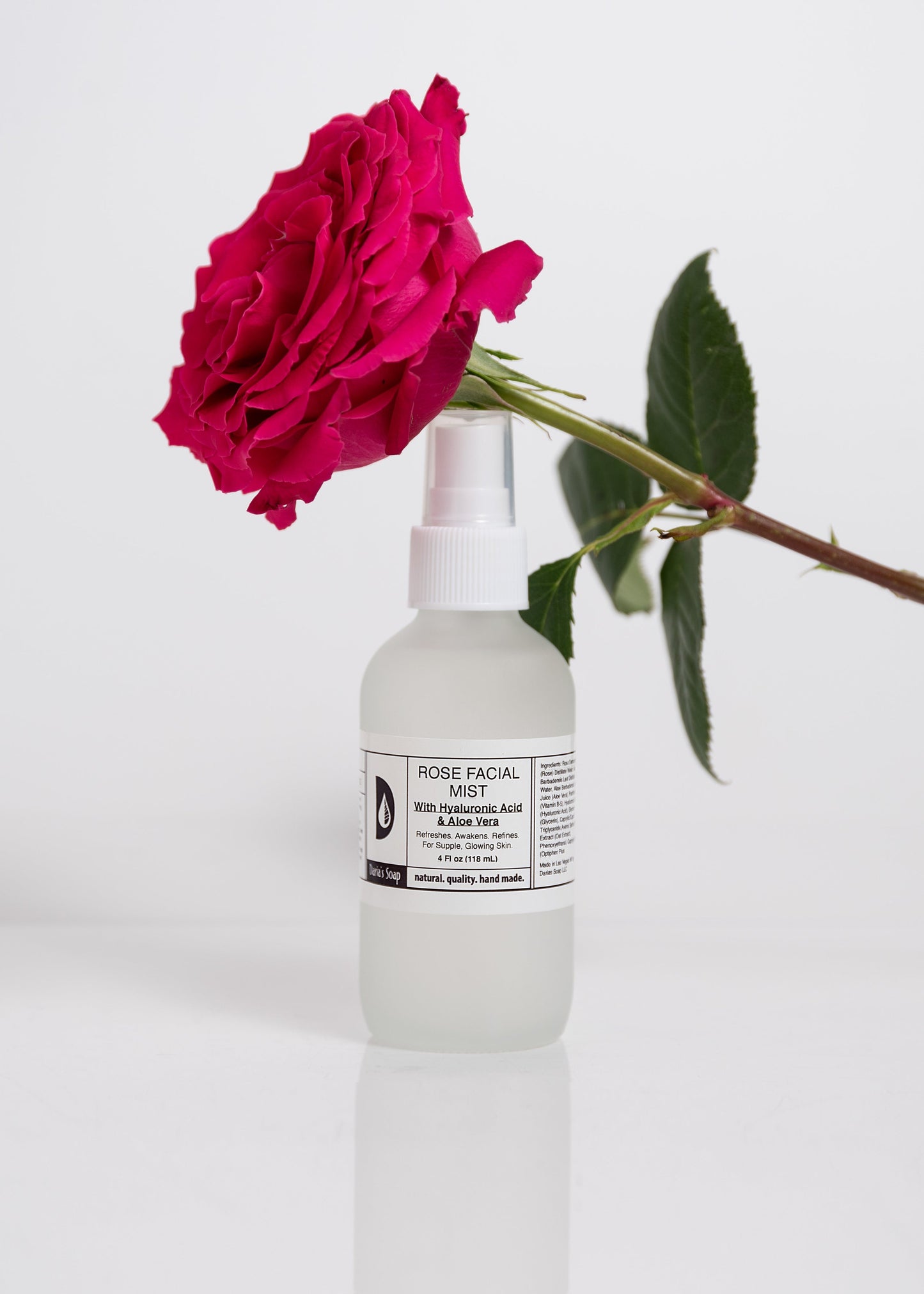 Rose Facial Mist with Hyaluronic Acid and Aloe Vera