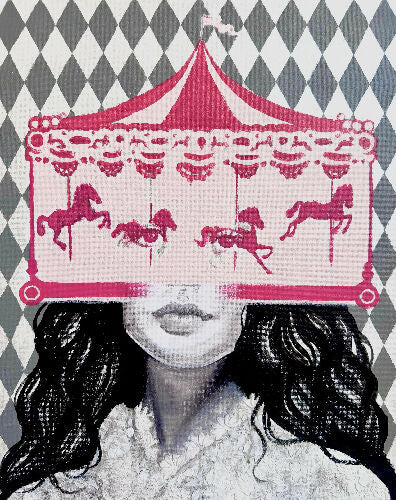 Carousel of Life Original Painting on Canvas