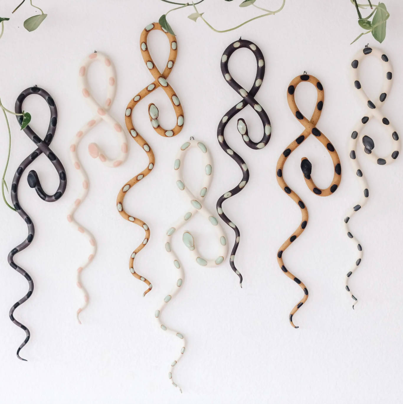 Handmade Ceramic Wall Snake