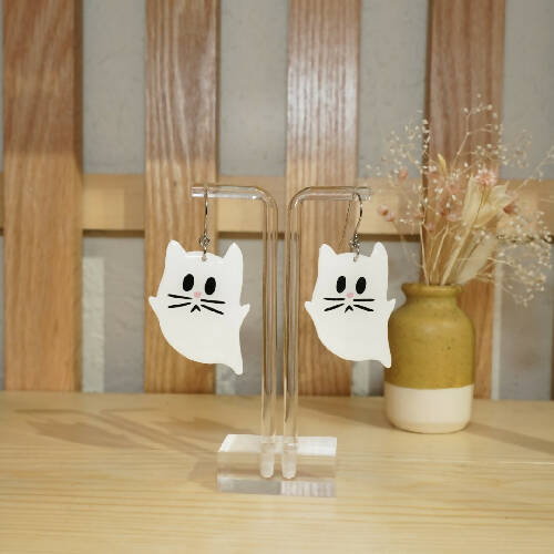 Cat Ghost Earrings