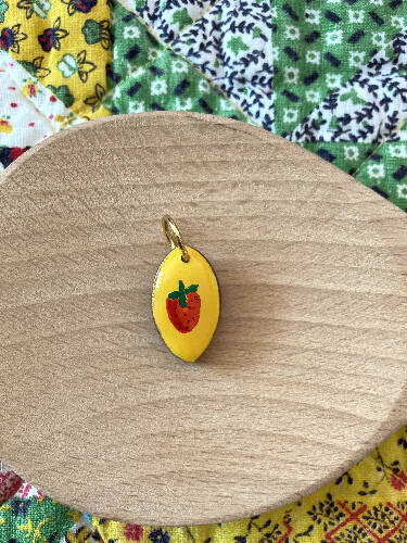 Handmade charms/orange/flower/plaid/strawberry