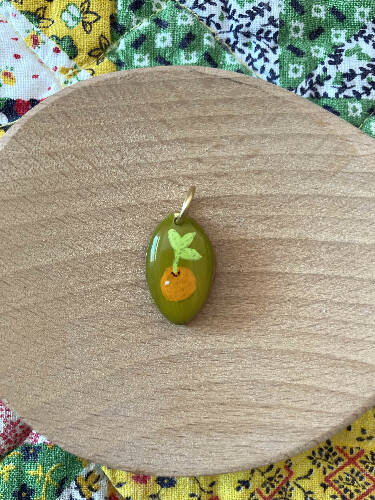 Handmade charms/orange/flower/plaid/strawberry