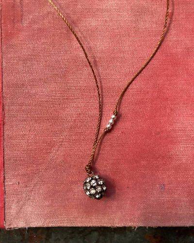 Vintage charm necklace/sterling silver