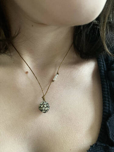 Vintage charm necklace/sterling silver
