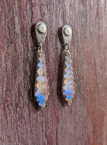 Holographic Dangle Earrings (medium)