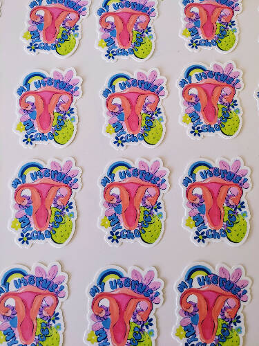 My Uterus My Choice Sticker, Uterus Decal, Pro-Choice Decal