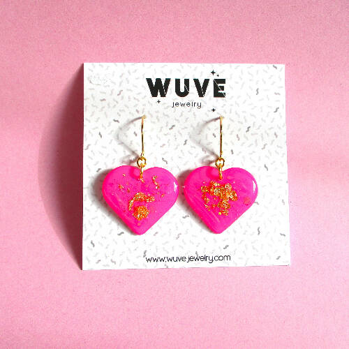 Gold Leaf Heart Dangle