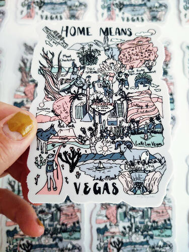 Las Vegas 3x4 durable and waterproof sticker and decal