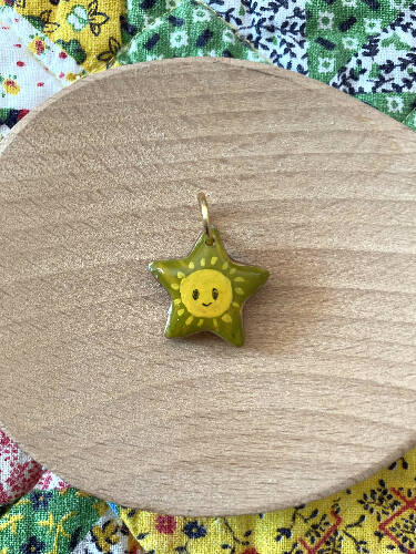 Handmade charms/bird/sun/hand with flower/bow