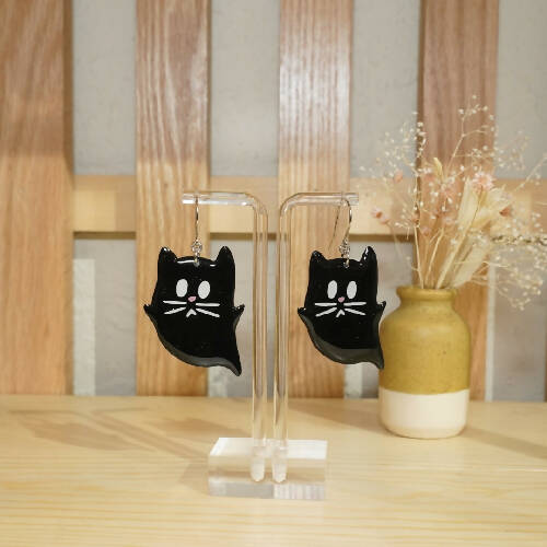 Cat Ghost Earrings