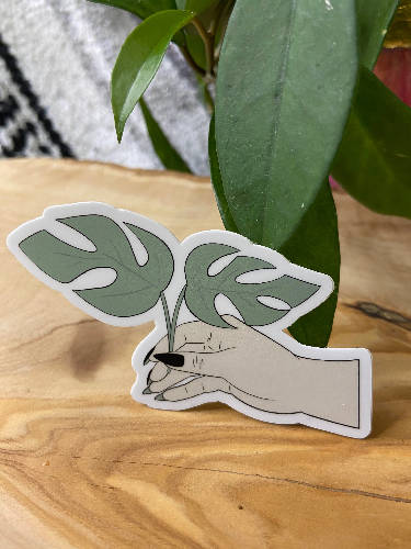 Mini Monstera Hand Sticker