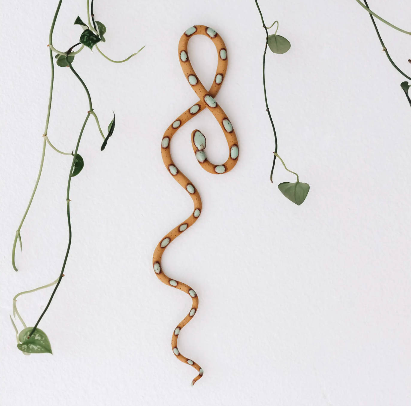 Handmade Ceramic Wall Snake