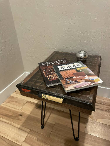 Upcylced Letterpress tray table