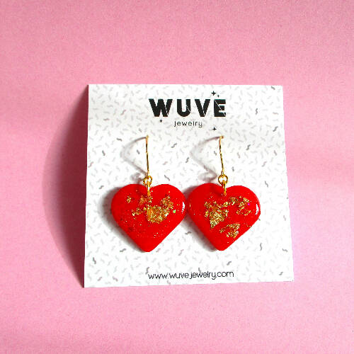 Gold Leaf Heart Dangle