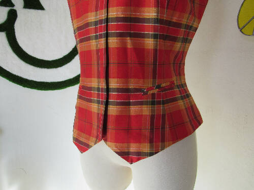 1990s Dana Buchman Plaid Waistcoat