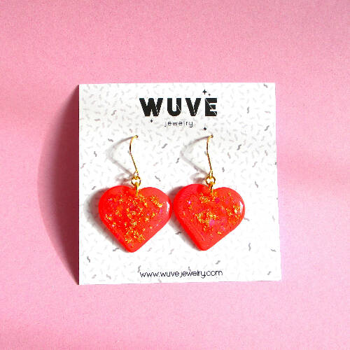 Gold Leaf Heart Dangle